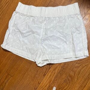 American Eagle Outfitters Cream Textured Shorts